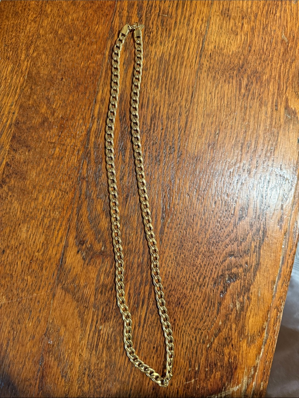 Gold-Tone Curb Chain Necklace